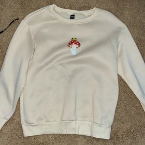 Mushroom Frog Sweater 🐸 Size small. Cream color.
